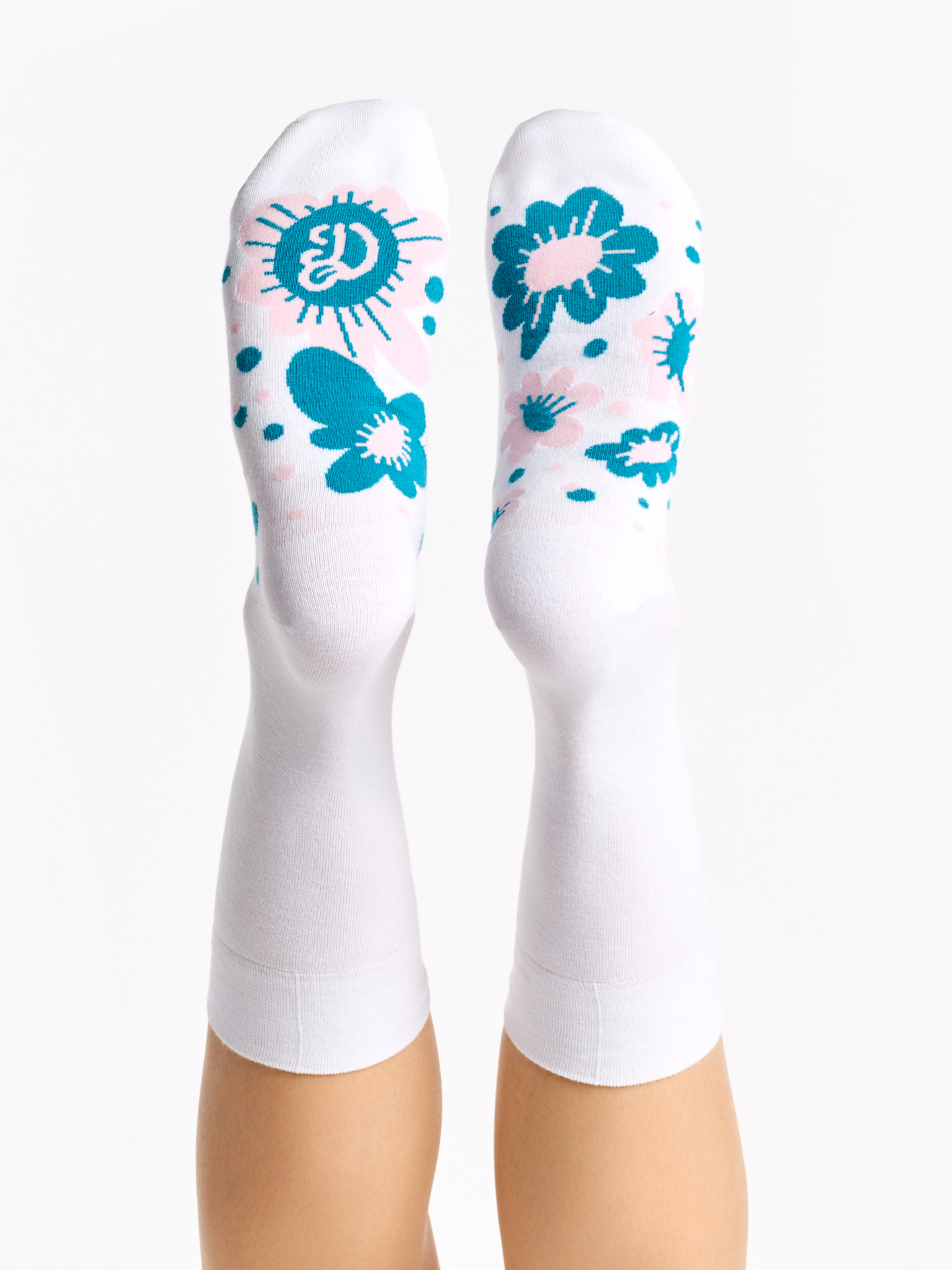 Regular Socks Pastel Flowers