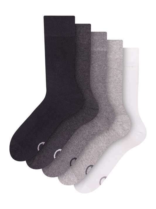 Regular Socks 5-Pack Black & White Classic