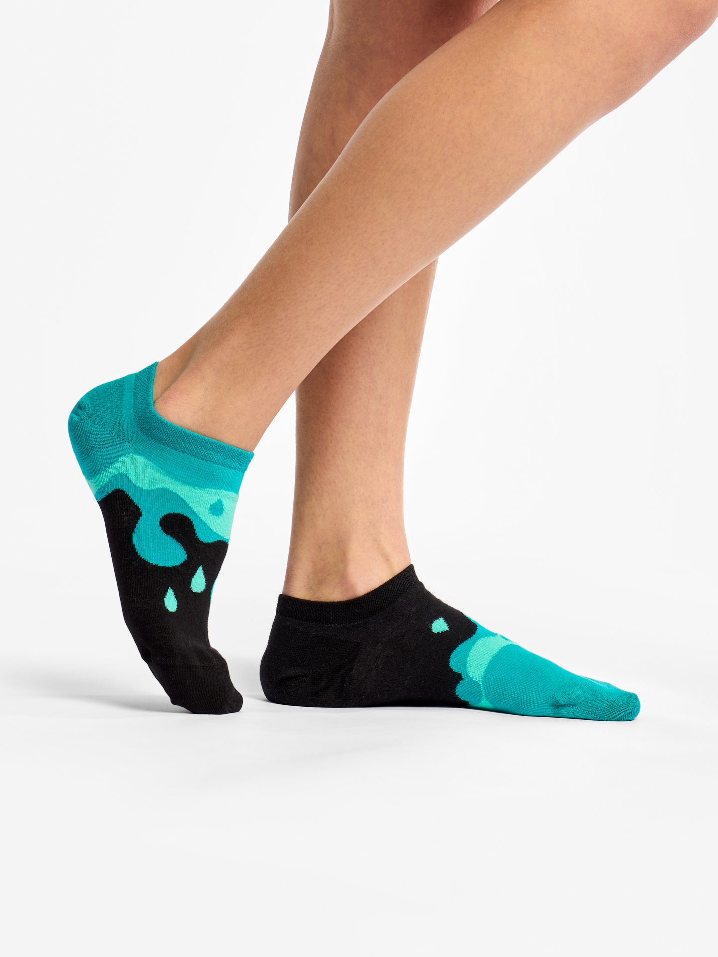 Sneaker Socks Turquoise Drops