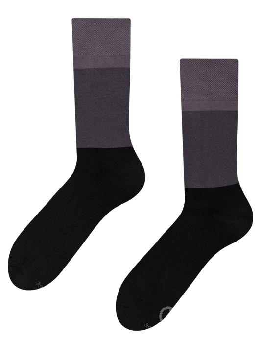 Warm Socks Black Tri-color