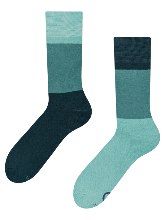 Warm Socks Ocean Blue Tri-color