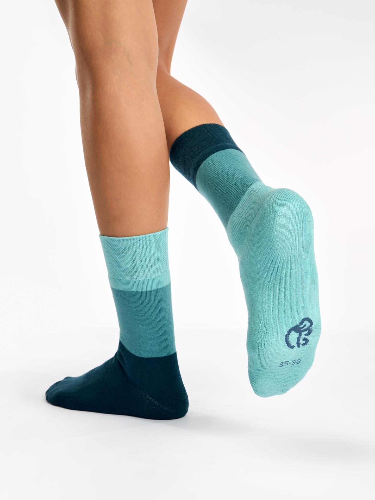 Warm Socks Ocean Blue Tri-color