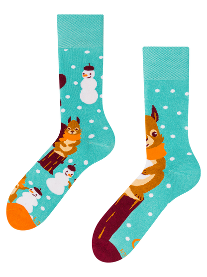 Warm Socks Winter Squirrel