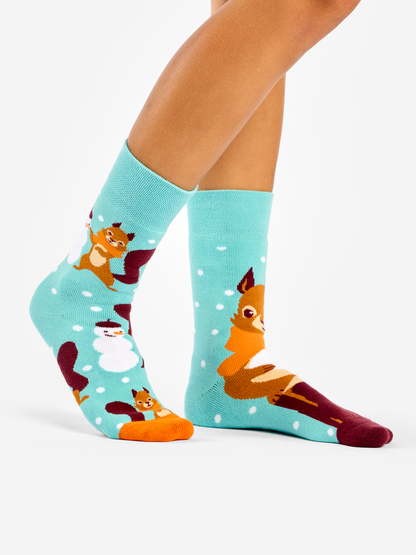 Warm Socks Winter Squirrel