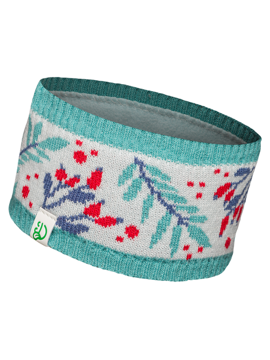 Women's Knitted Headband Rosehips in Snow