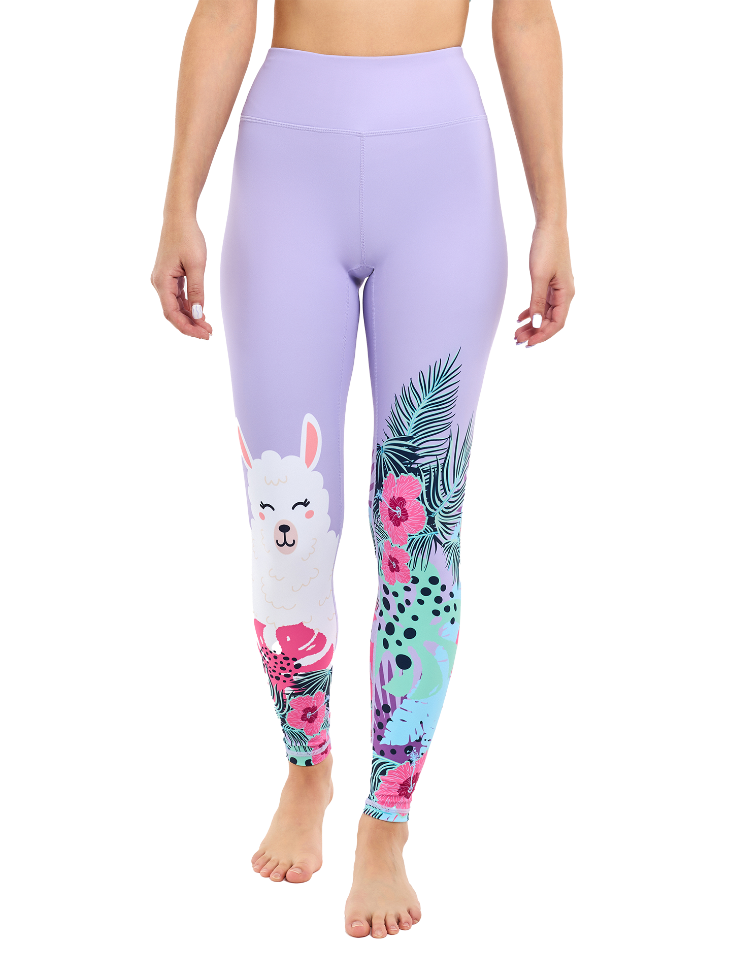 Gym Leggings Llama & Flowers