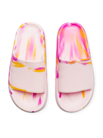 Pink Marble Women's Platform Slides