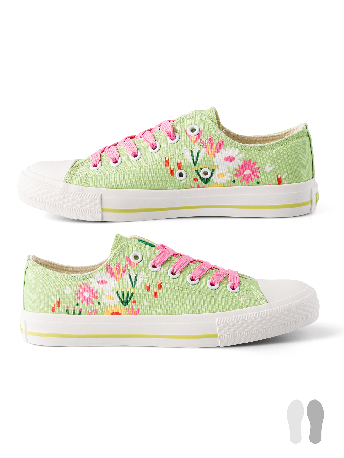 Canvas Shoes Flower Garden