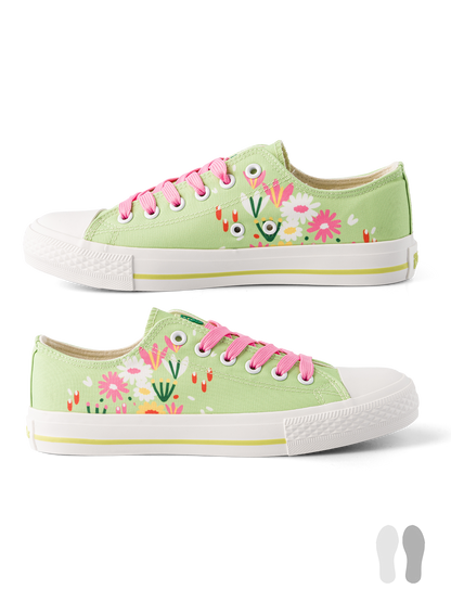 Canvas Shoes Flower Garden