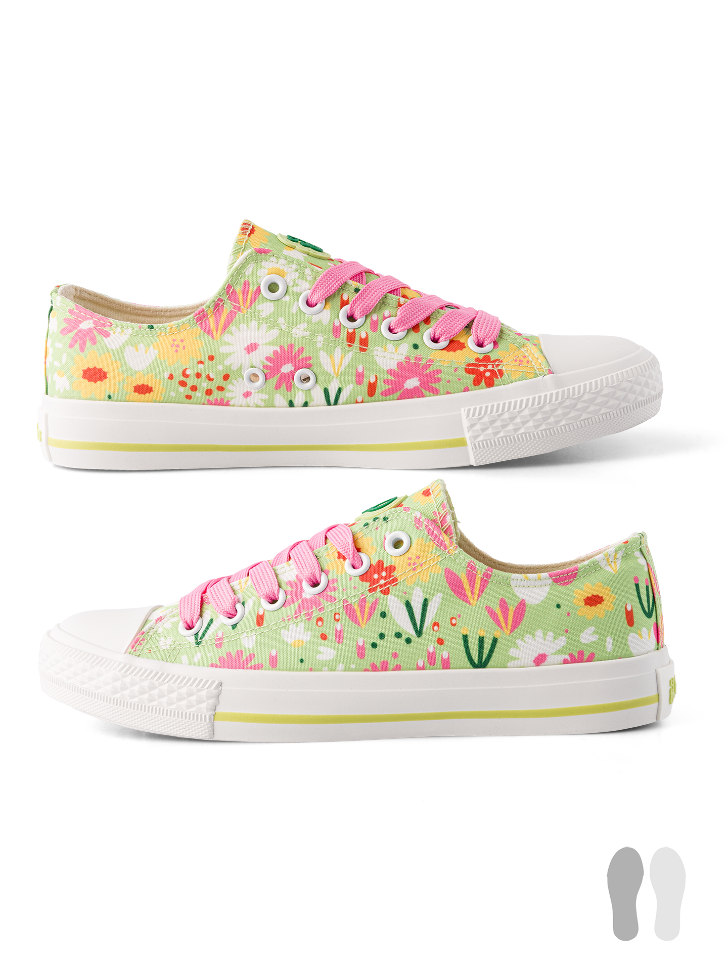 Canvas Shoes Flower Garden