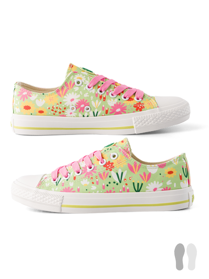 Canvas Shoes Flower Garden