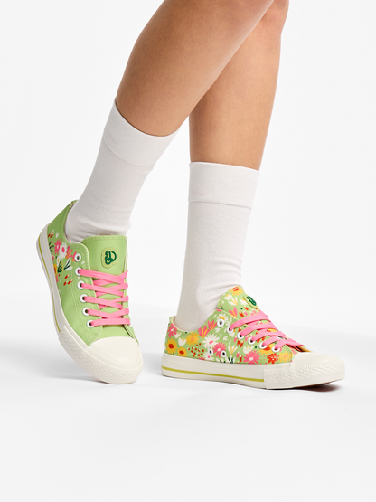 Canvas Shoes Flower Garden