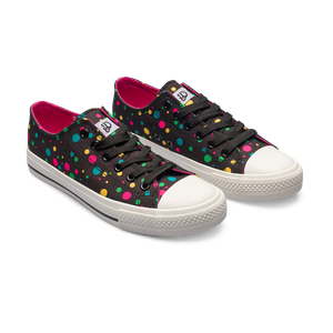 Canvas Shoes Neon Dots