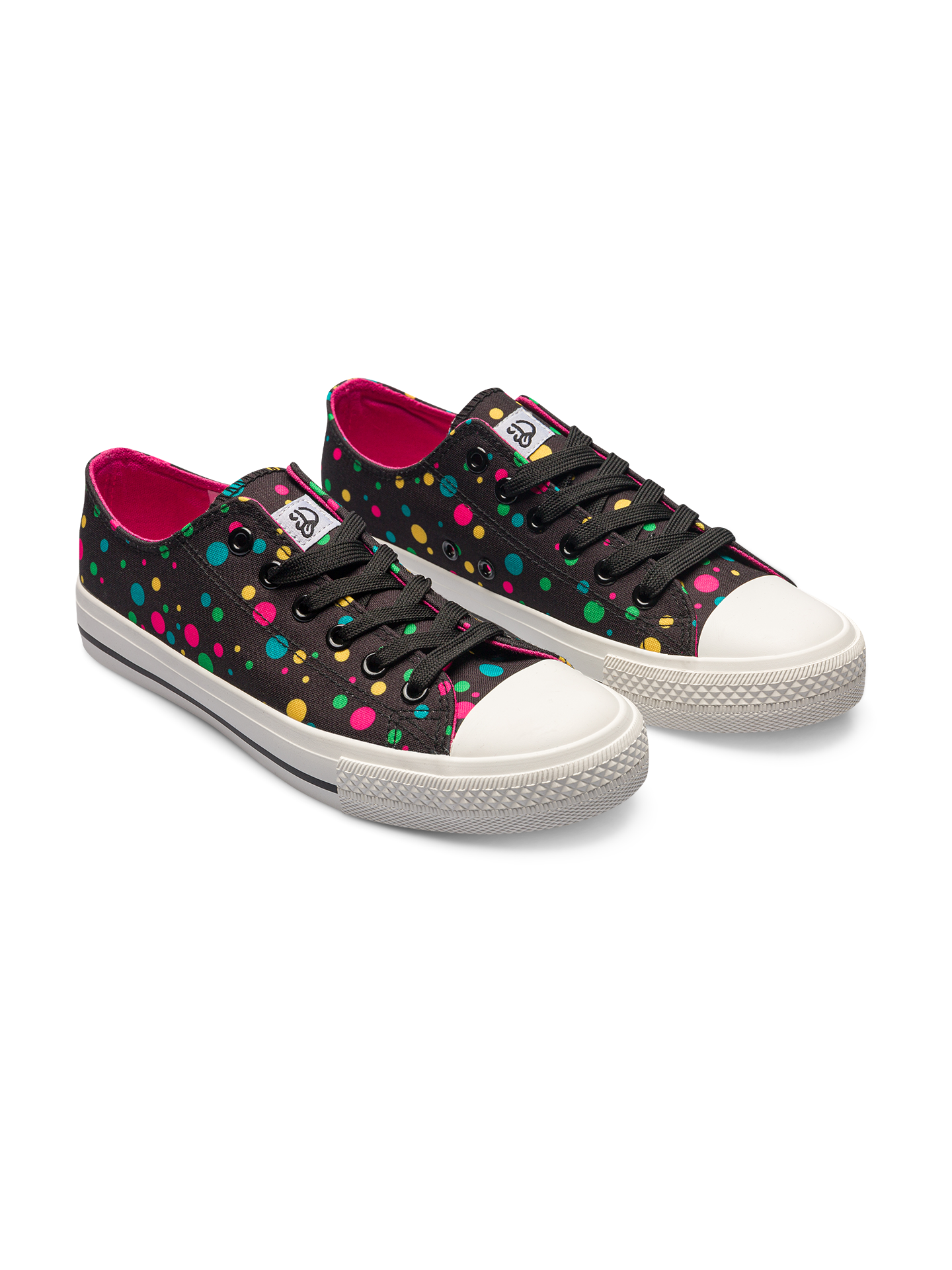 Canvas Shoes Neon Dots