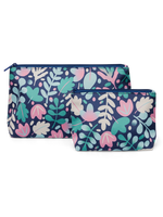 Cosmetic Bag 2-Pack Colorful Leaves