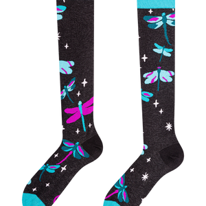 Knee High Socks Dragonflies at Night