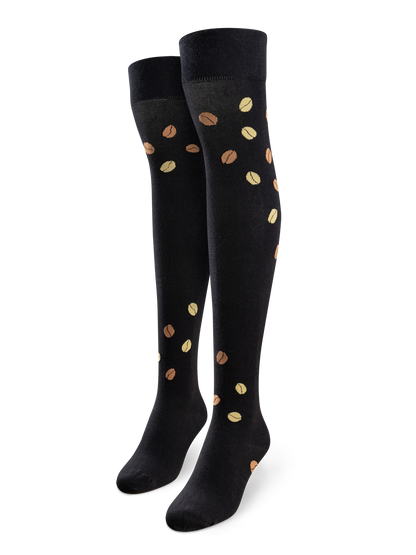 Over the Knee Socks Black Coffee