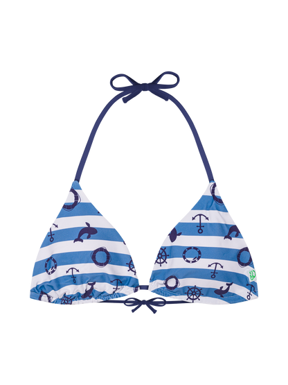 Triangle Bikini Top Sailor Stripes