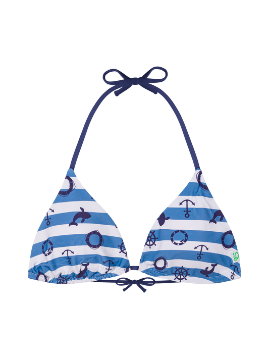 Triangle Bikini Top Sailor Stripes