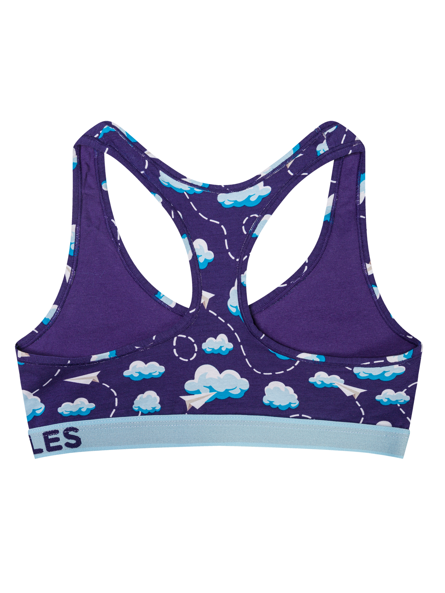 Women's Bralette Paper Planes & Clouds