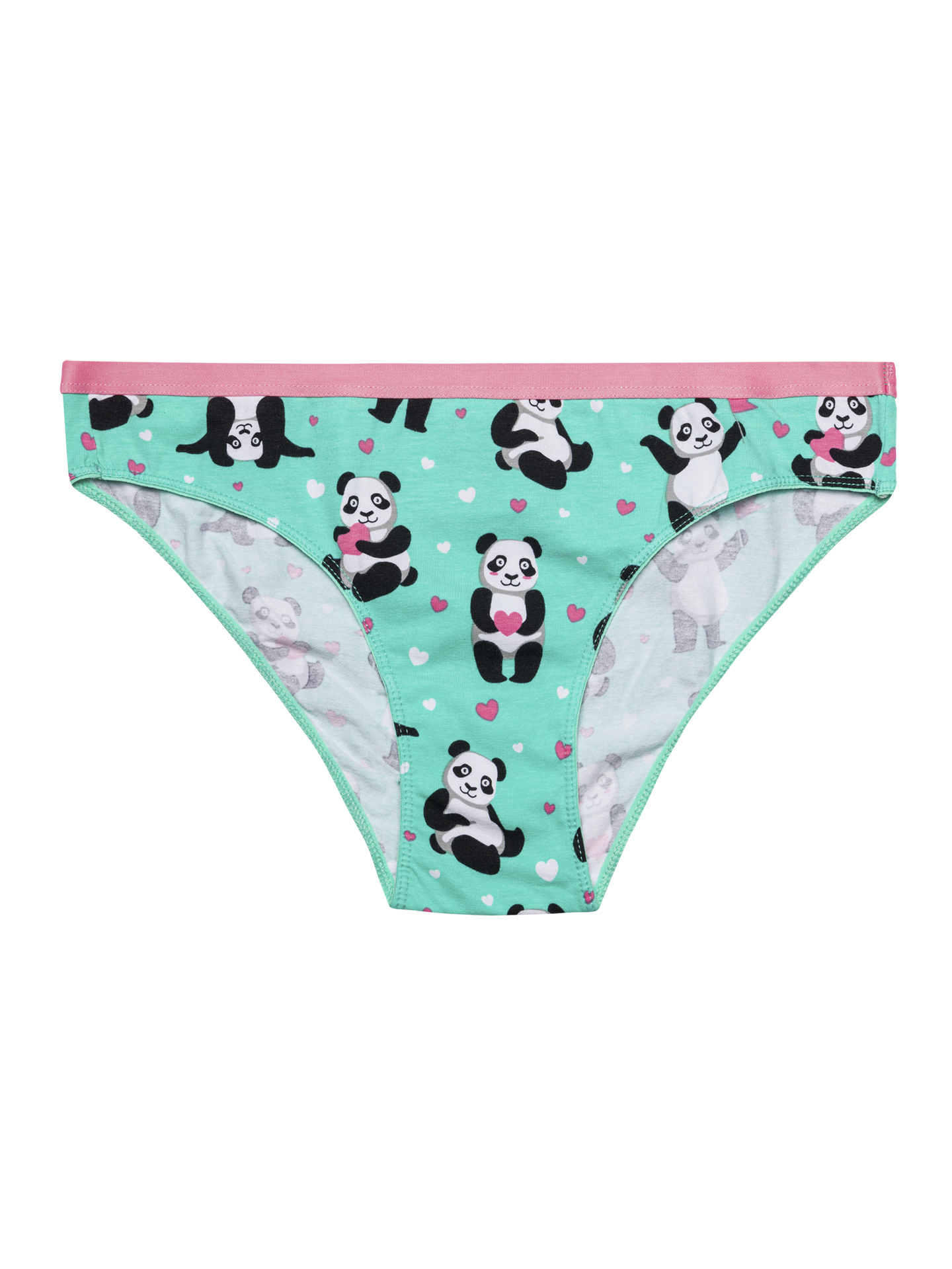 Women's Briefs Panda & Hearts