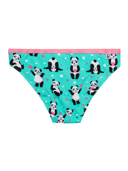 Women's Briefs Panda & Hearts