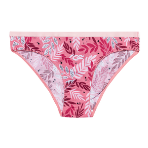 Women's Briefs Pink Leaves