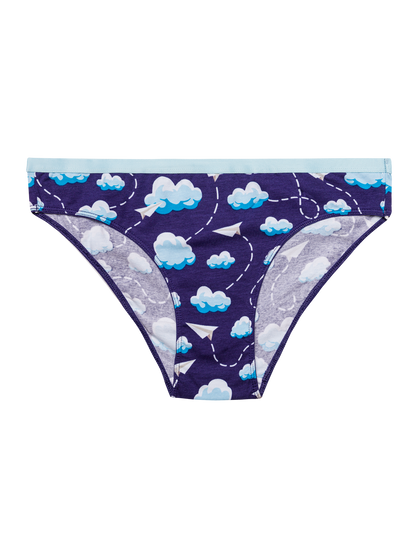 Women's Briefs Paper Planes & Clouds