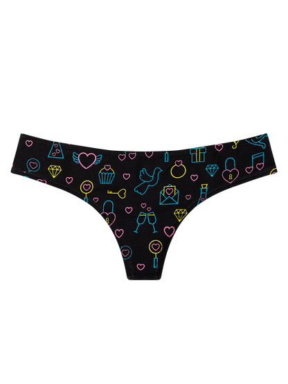 Women's Brazilian Panties Neon Love