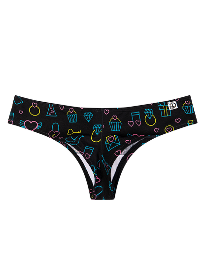 Women's Brazilian Panties Neon Love