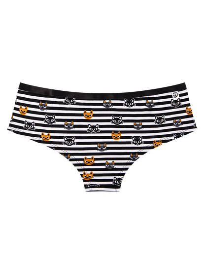 Women's Hipster Briefs Cats & Stripes