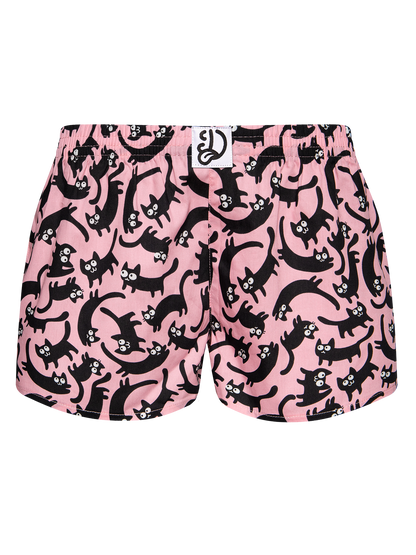 Women's Boxer Shorts Pink Cats