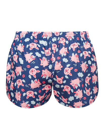 Women's Boxer Shorts Flying Pigs