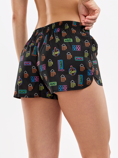 Women's Boxer Shorts Neon Beer