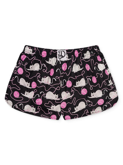 Women's Boxer Shorts Cat & Ball