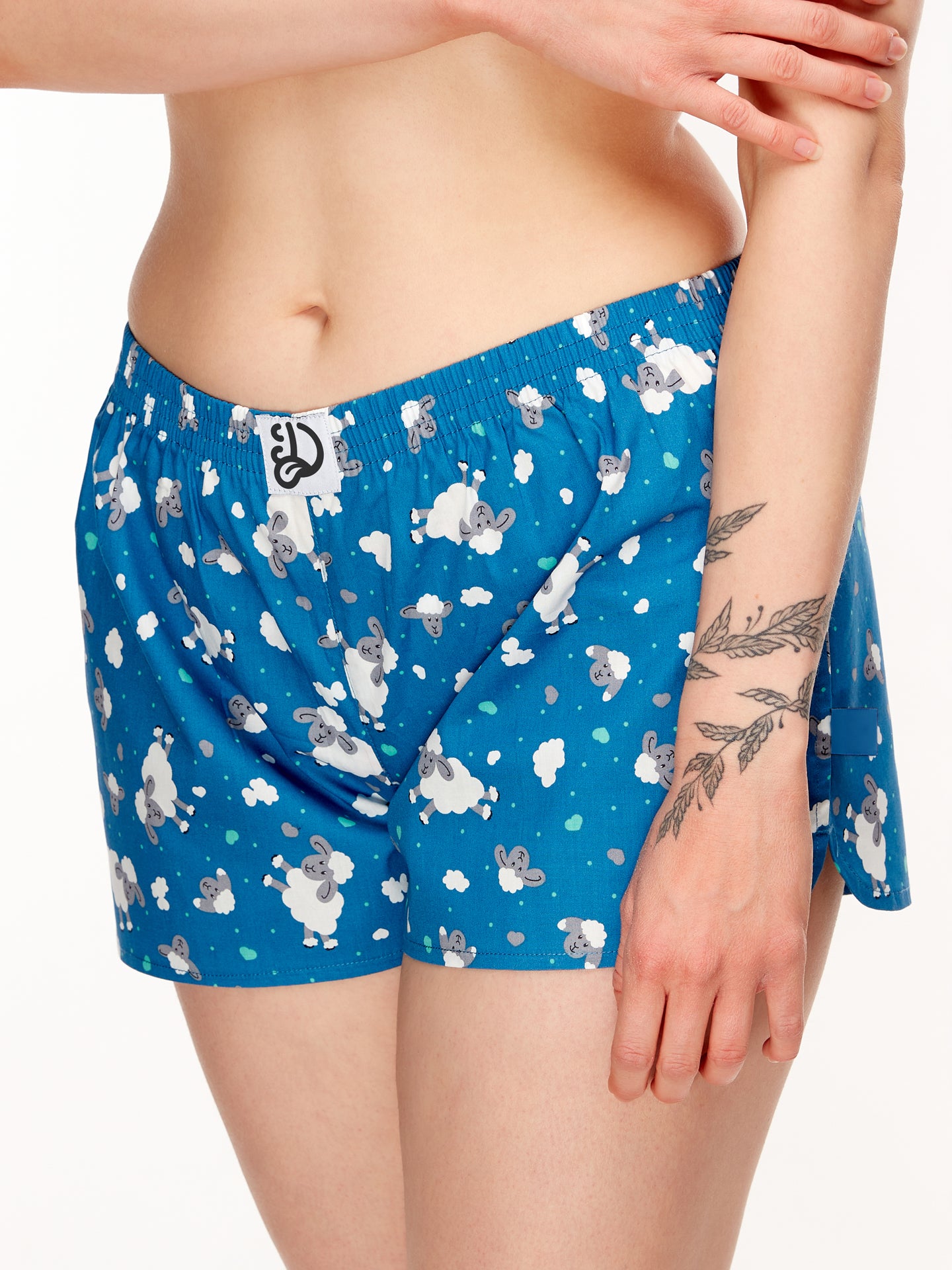 Women's Boxer Shorts Sheep & Clouds