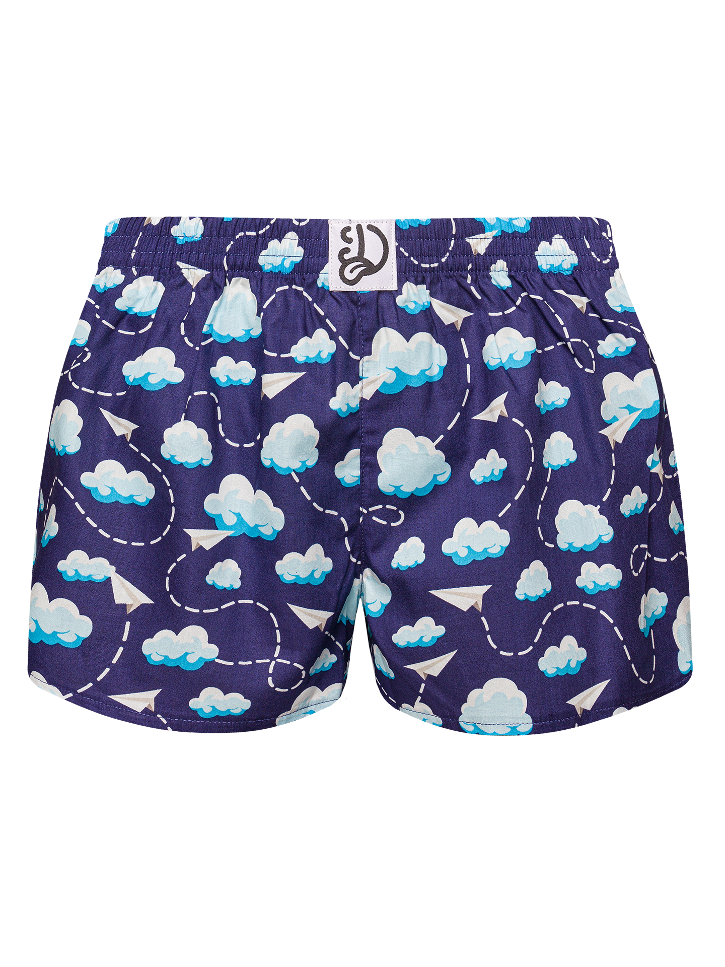 Women's Boxer Shorts Paper Planes & Clouds