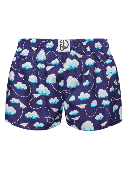 Women's Boxer Shorts Paper Planes & Clouds