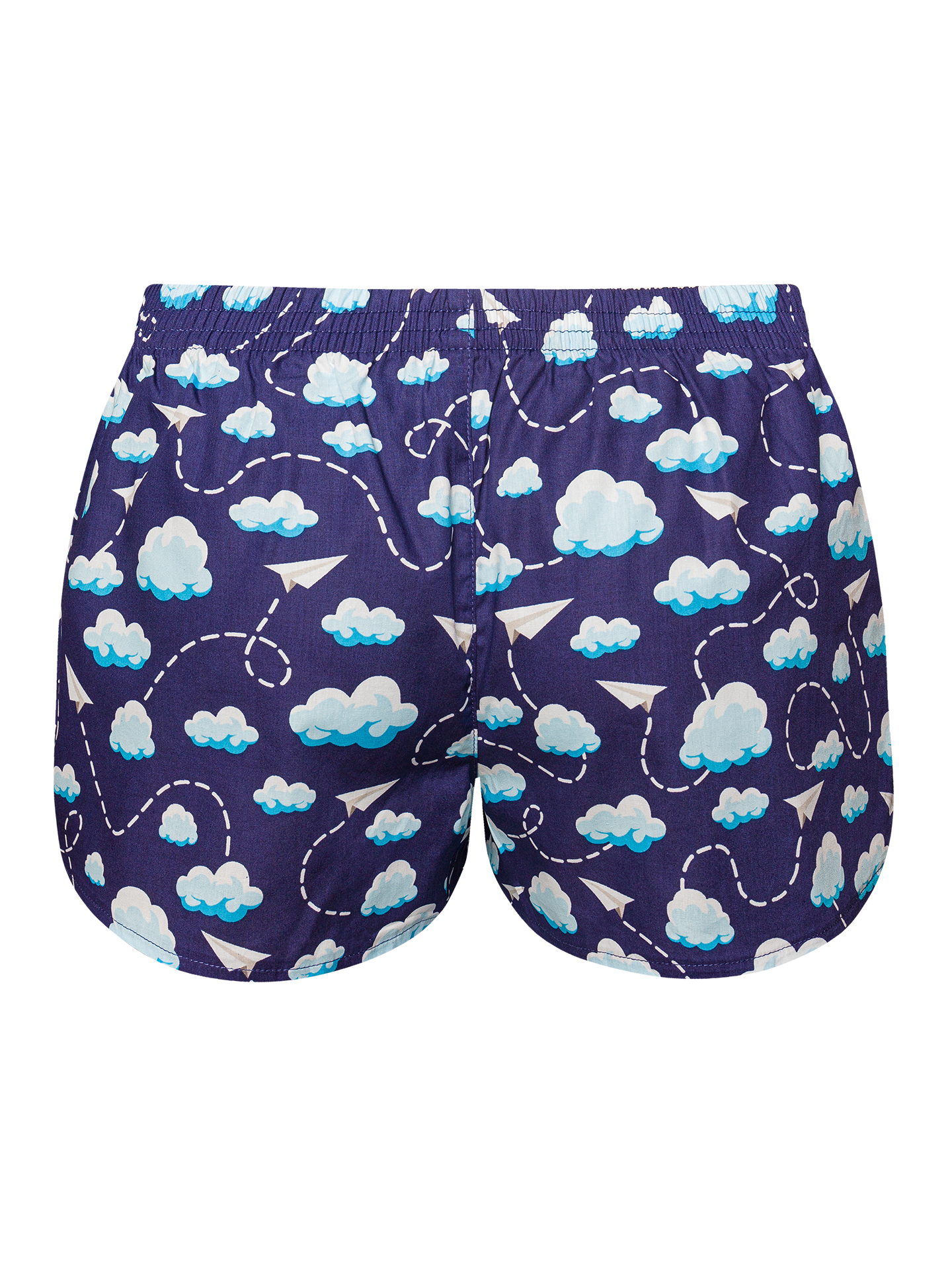 Women's Boxer Shorts Paper Planes & Clouds