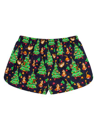 Women's Boxer Shorts Cat Party