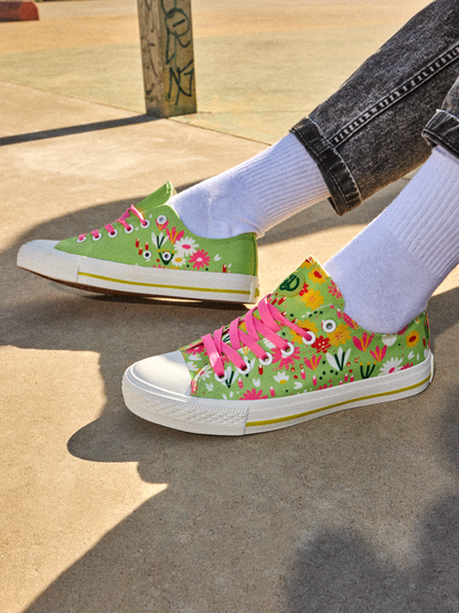 Canvas Shoes Flower Garden