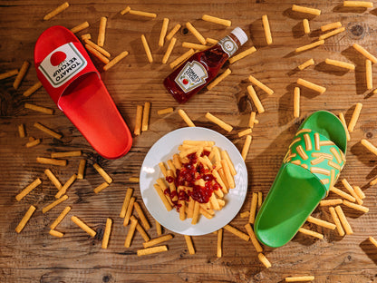 Slides French Fries with Ketchup