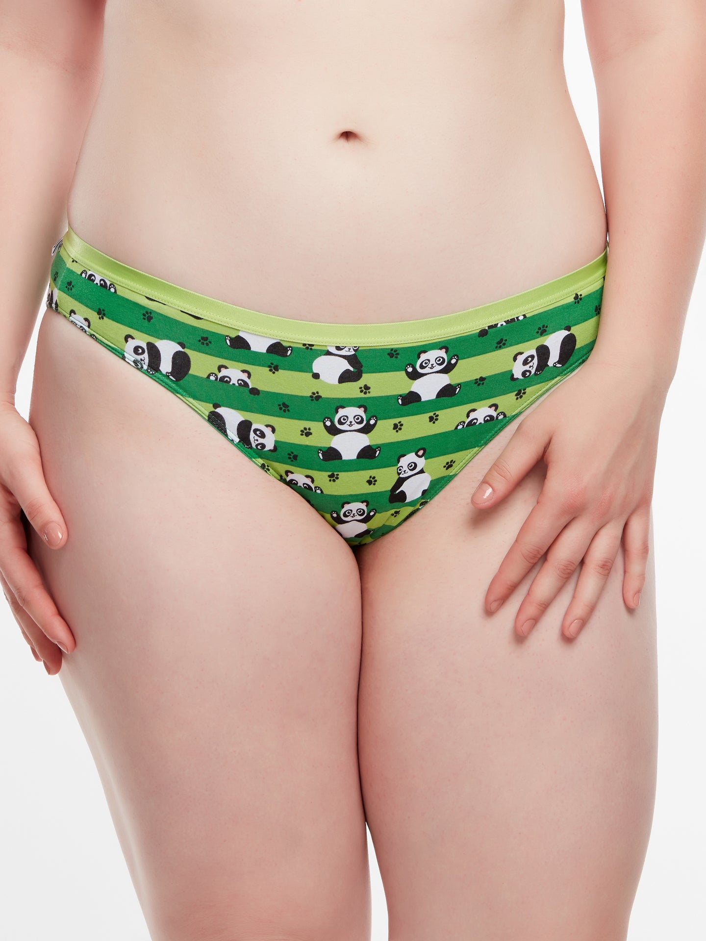 Women's Briefs Panda & Stripes