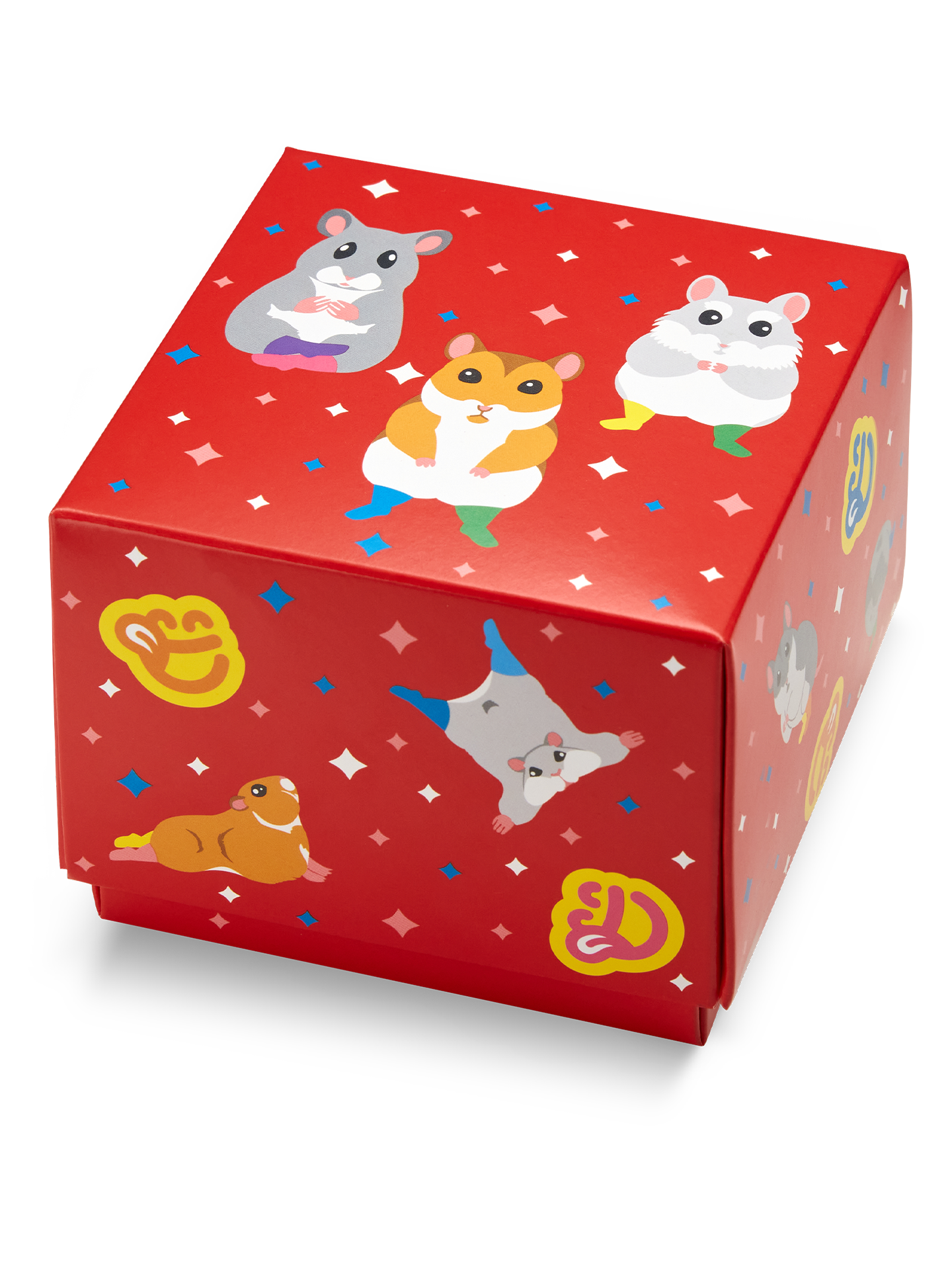 Square Gift Box Dancing Hamsters