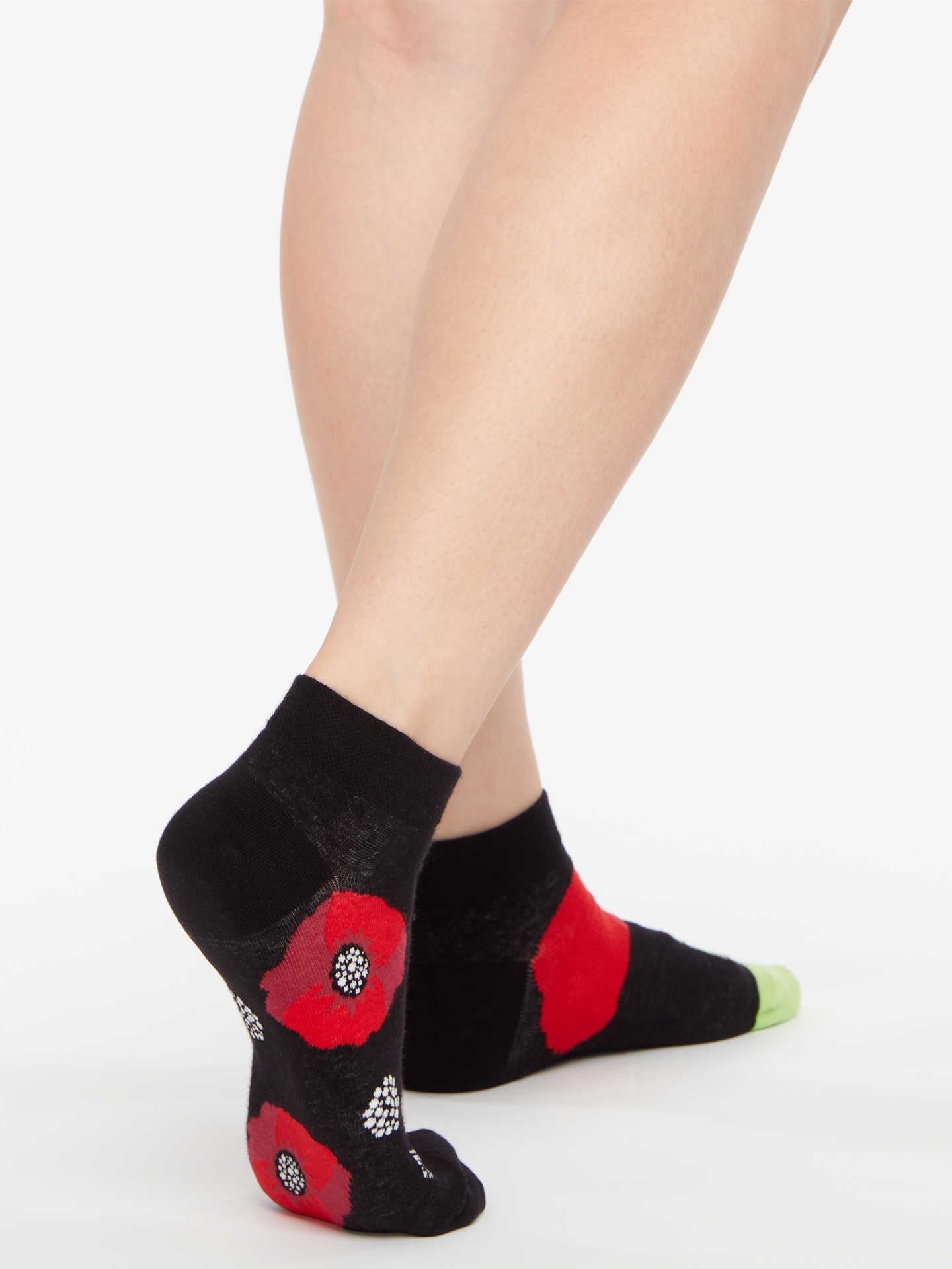 Ankle Socks Poppy Flower