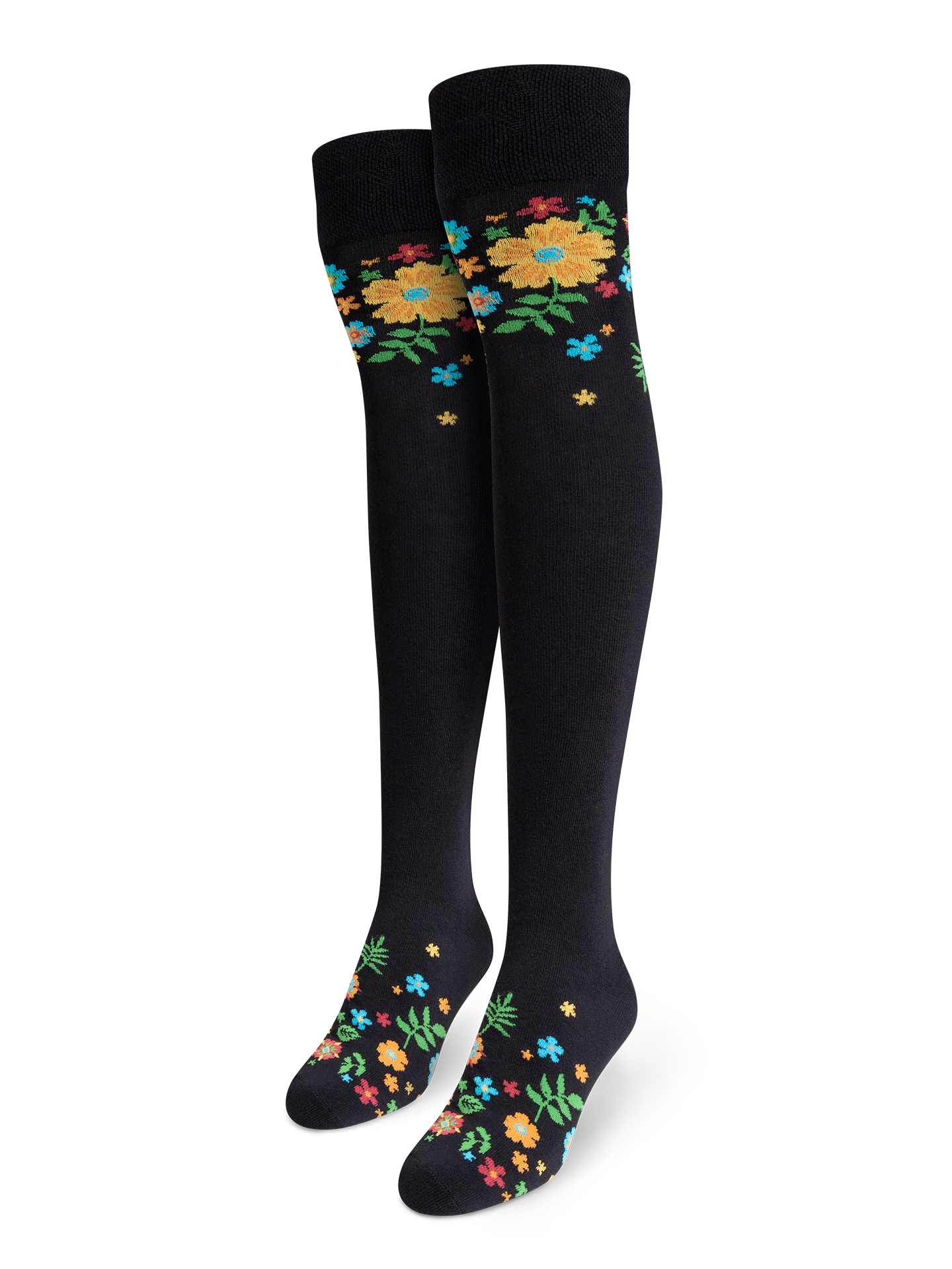 Over the Knee Socks Flowers