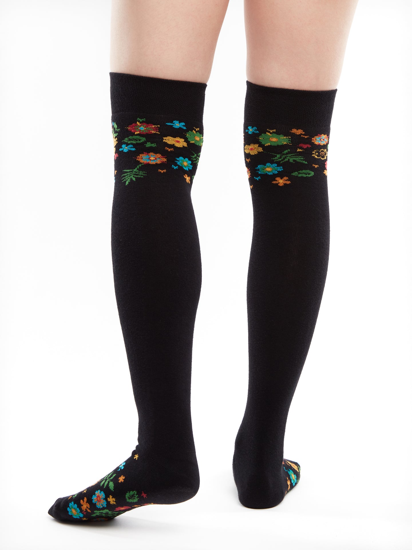 Over the Knee Socks Flowers