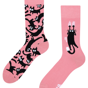 Regular Socks Pink Cats