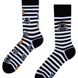 Regular Socks Cats & Stripes