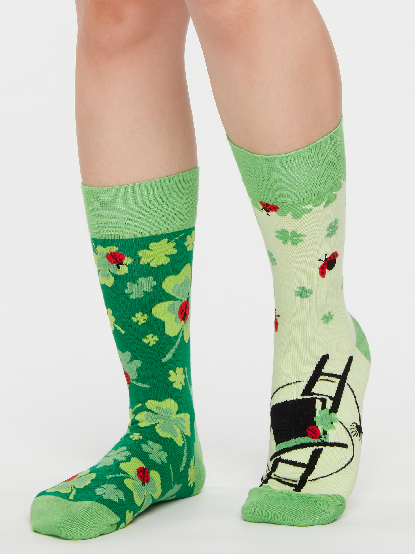 Regular Socks Four Leaf Clover for Luck